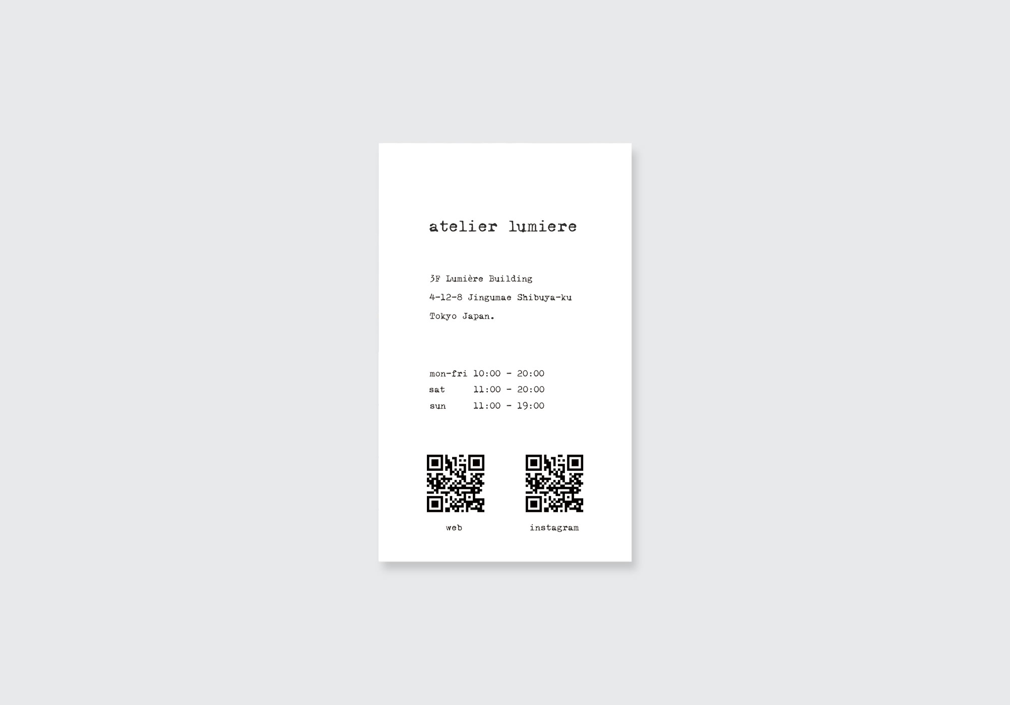 ファッションデザイナーのパーソナルブランディング名刺