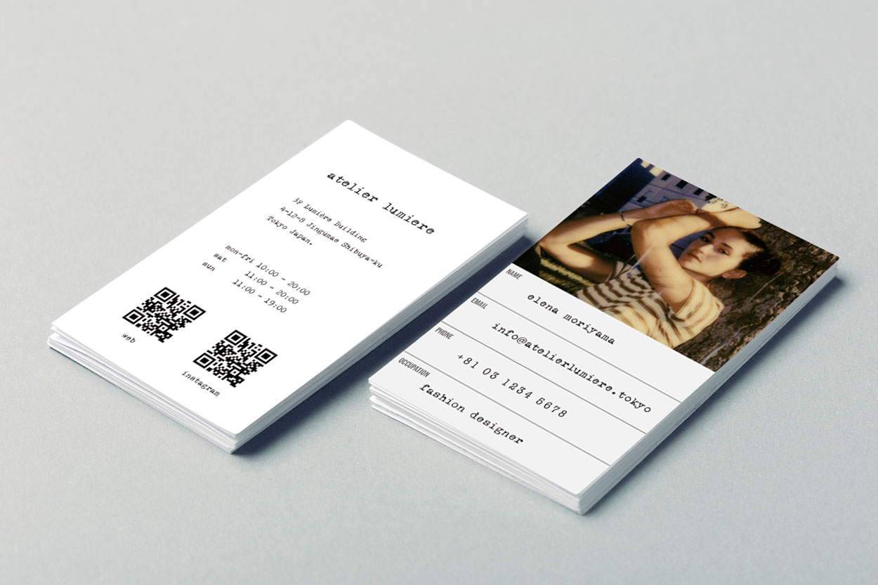 ファッションデザイナーのパーソナルブランディング名刺