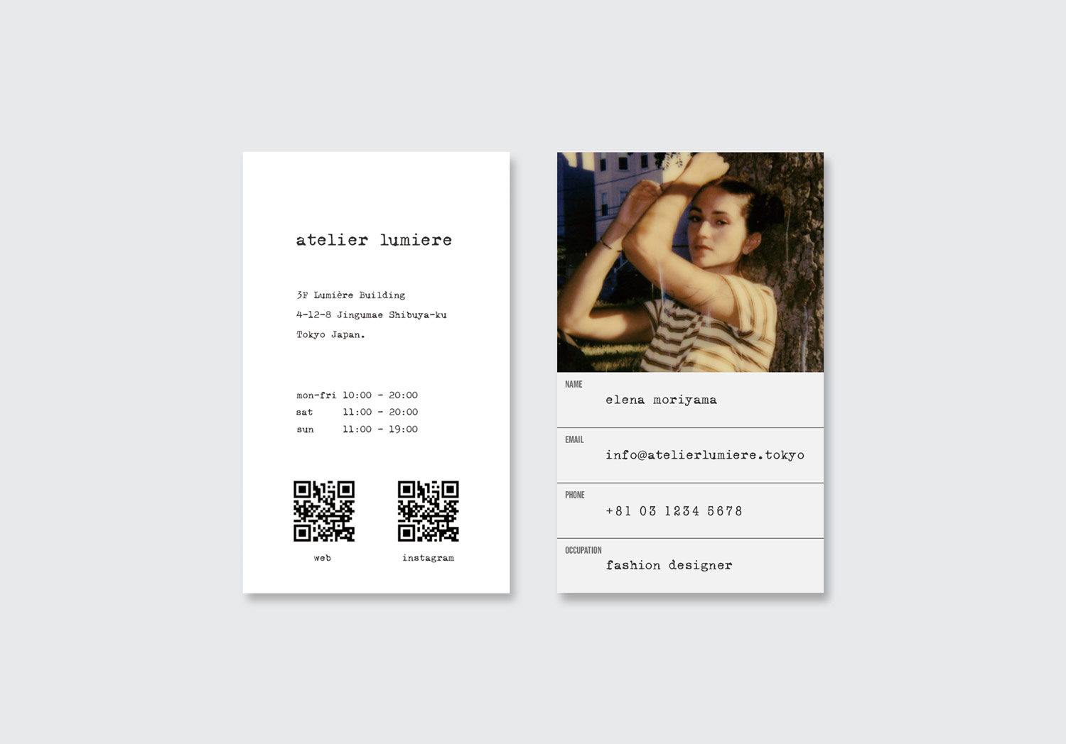 ファッションデザイナー名刺