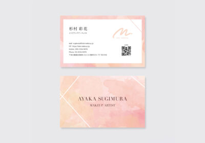 美容系・サロン向け名刺の最新デザイン事例｜柔らかいピンクベースの名刺