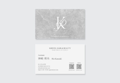 美容室の名刺デザイン｜余白と上質感で魅せるヘアサロン名刺