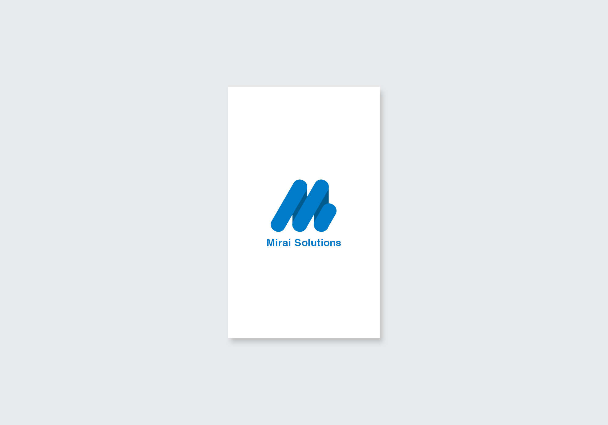 信頼感を伝えるコンサル向け名刺｜清潔感あるブルートーンが魅力