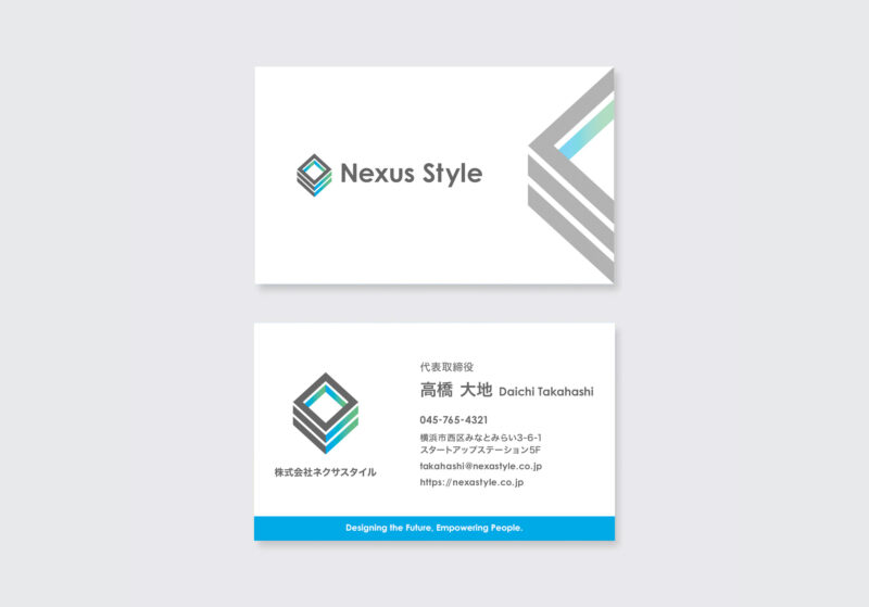 未来志向×信頼感を両立した名刺デザイン｜スタートアップのブランド力を高める一枚
